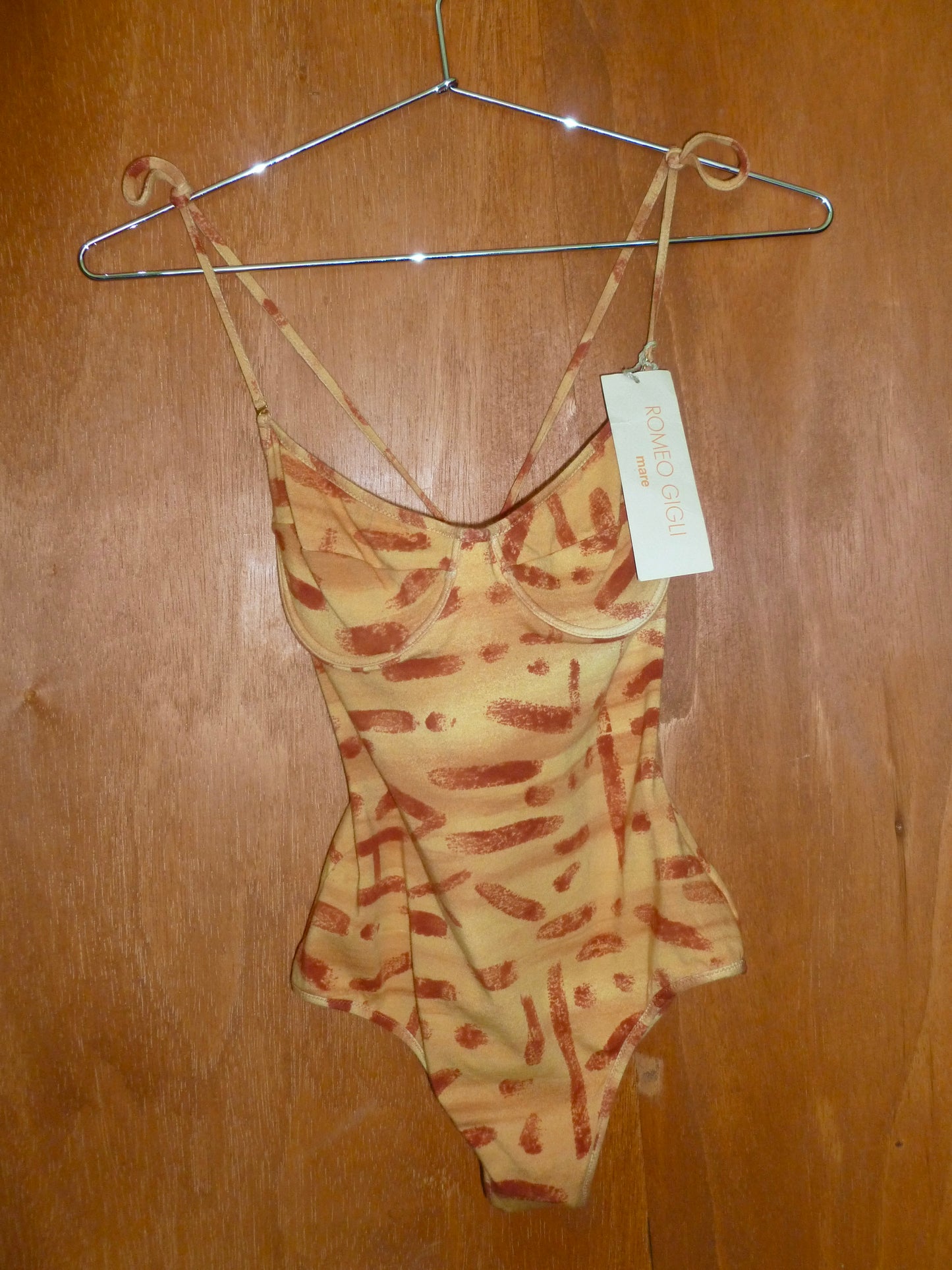 Romeo Gigli Deadstock Paint Streak Swimsuit (42)