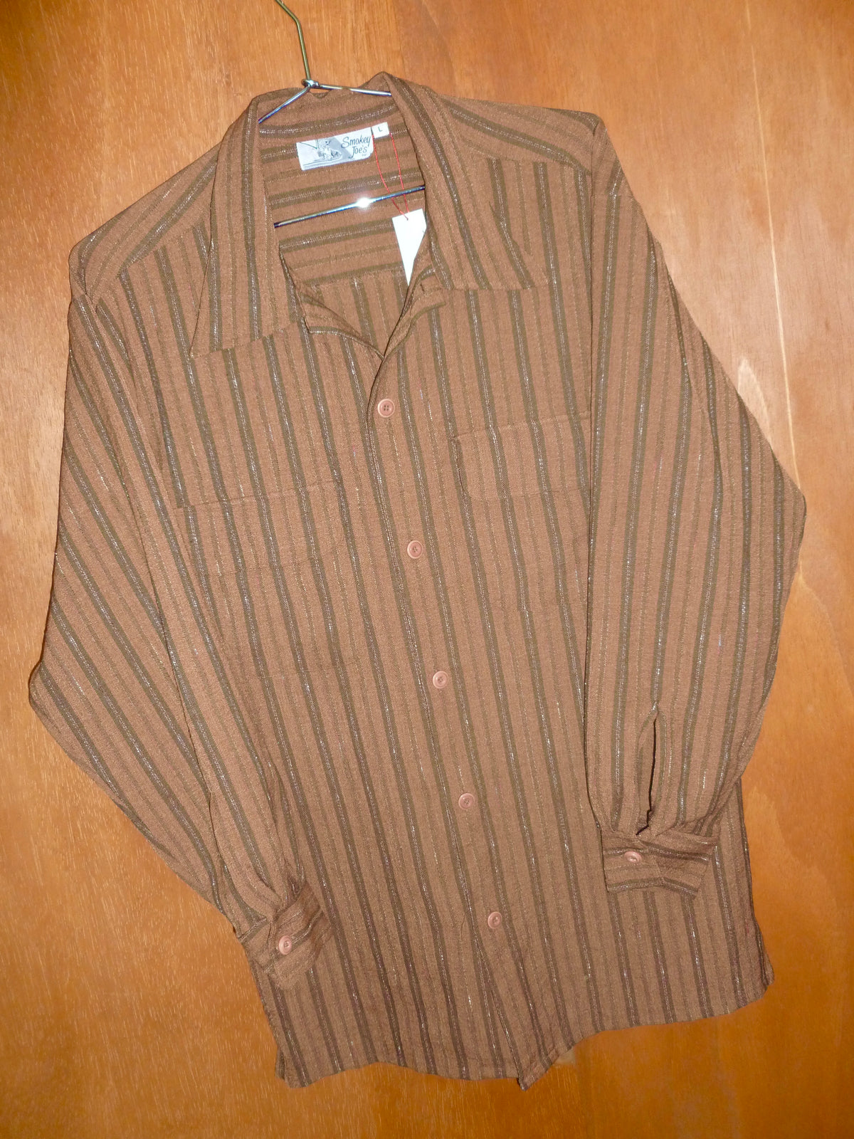 Rust Striped Button-Up (L)
