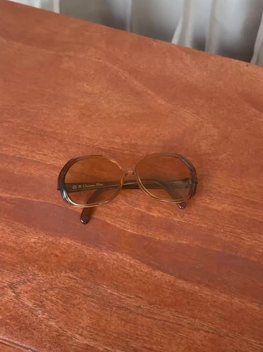 70s Dior Sunglasses - Smoky Quartz + Honey Lens